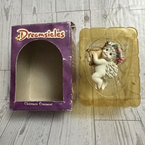 1999 Dreamsicles Cherub Angel Harp Christmas Ornament Vintage NEW Nib Haynes